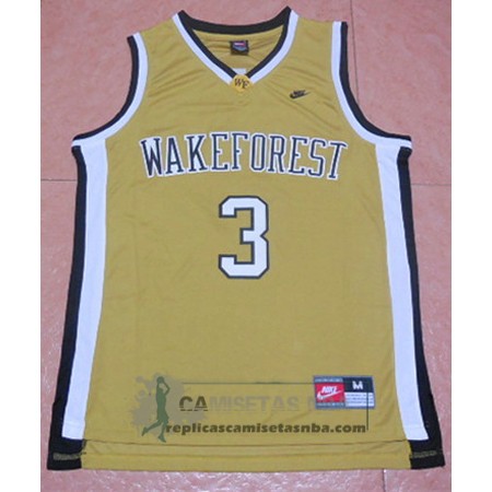 Camiseta NCAA Wake Forest Demon Deacons Chris Paul Dorado